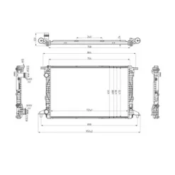Radiateur de refroidissement moteur pour AUDI A4 B9 2015-2019, OEM: 8W0121251AK, Neuf