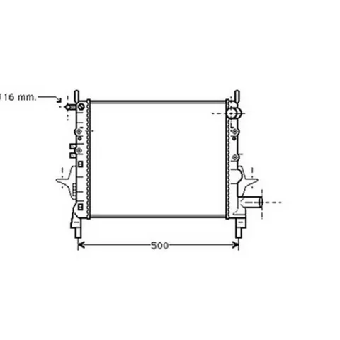 Radiateur de refroidissement moteur pour RENAULT TWINGO I ph.1 1993-1998, OEM: 7701045212, Neuf