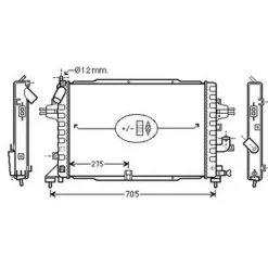 Radiateur de refroidissement moteur pour OPEL ASTRA H 2004-2007, OEM: 1300271, Neuf