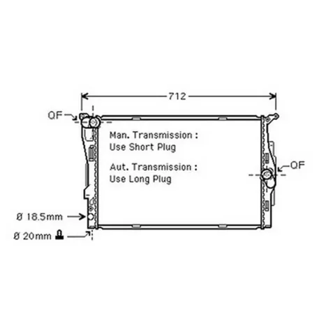 Radiateur de refroidissement moteur pour BMW Serie 1 E87 2007-2011, OEM: 17117521048, Neuf