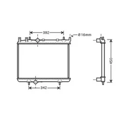 Radiateur de refroidissement moteur pour PEUGEOT 106 ph.2 1998-2005, OEM: 1330N2, Neuf