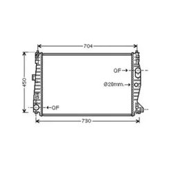 Radiateur de refroidissement moteur pour ALFA ROMEO 159 depuis 2005, OEM: 50516225, Neuf