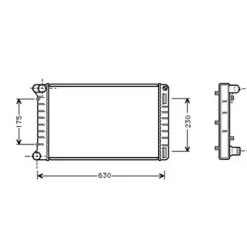 Radiateur de refroidissement moteur pour FIAT PUNTO II ph.1 1999-2003, OEM: 46524619, Neuf