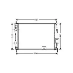 Radiateur de refroidissement moteur pour NISSAN QASHQAI I ph.2 2010-2014, OEM: 21400JD200, Neuf