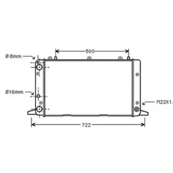 Radiateur de refroidissement moteur pour AUDI 80 B4 1991-1994, OEM: 893121253A, Neuf