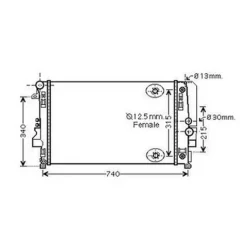 Radiateur de refroidissement moteur pour MERCEDES VITO II ph.1 2003-2010 (W639), OEM: 6395010701, Neuf