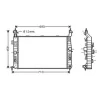 Radiateur de refroidissement moteur pour OPEL MERIVA A ph.1 2003-2006, OEM: 13130038, Neuf