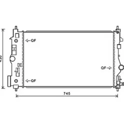 Radiateur de refroidissement moteur pour OPEL ASTRA J 2010-2012, OEM: 1300305, Neuf