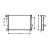Radiateur de refroidissement moteur pour FIAT PUNTO II ph.2 2003-2009, OEM: 51700805, Neuf