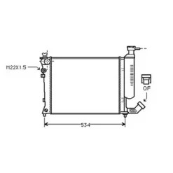 Radiateur de refroidissement moteur pour PEUGEOT 306 ph.2 1997-1999, OEM: 1301J8, Neuf