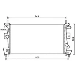 Radiateur de refroidissement moteur pour FORD FOCUS III ph.1 2011-2014, OEM: 1727475, Neuf