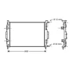 Radiateur de refroidissement moteur pour RENAULT SCENIC II ph.1 2003-2006, OEM: 8200117609, Neuf