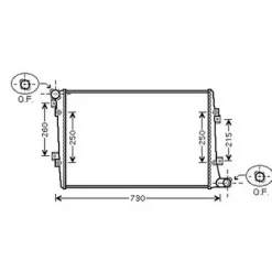 Radiateur de refroidissement moteur pour SEAT LEON II ph.1 2005-2009, OEM: 1K0121251AK, Neuf