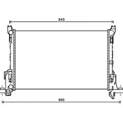 Radiateur de refroidissement moteur pour FIAT TALENTO depuis 2016, OEM: 214104344R, Neuf