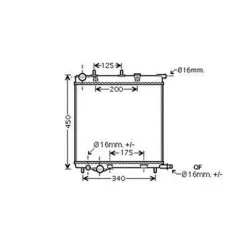 Radiateur de refroidissement moteur pour CITROËN C3 I ph.2 2005-2009, OEM: 133361, Neuf