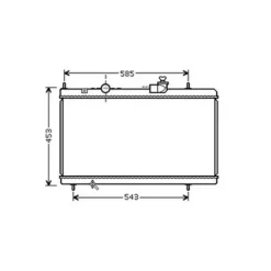 Radiateur de refroidissement moteur pour CITROËN C5 I ph.1 2001-2004, OEM: 1330K3, Neuf
