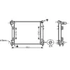 Radiateur de refroidissement moteur pour LANCIA YPSILON II ph.1 2011-2015, OEM: 51837884, Neuf