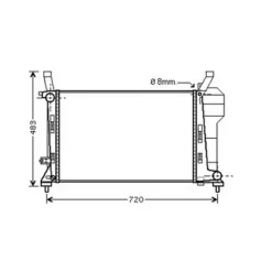 Radiateur de refroidissement moteur pour MERCEDES CLASSE B ph.1 2005-2008 (T245), OEM: A1695000303, Neuf