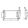 Radiateur de refroidissement moteur pour FIAT PUNTO II ph.2 2003-2009, OEM: 51724183, Neuf