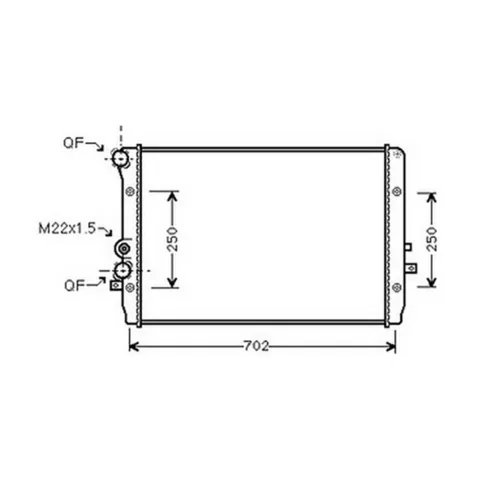 Radiateur de refroidissement moteur pour SEAT LEON I 1998-2005, OEM: 1J0121253AC, Neuf
