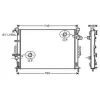 Radiateur de refroidissement moteur pour FORD GALAXY II ph.1 2006-2010, OEM: 1762395, Neuf