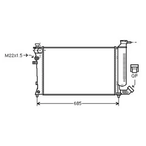 Radiateur de refroidissement moteur pour PEUGEOT 306 ph.1 1993-1997, OEM: 1301K1, Neuf