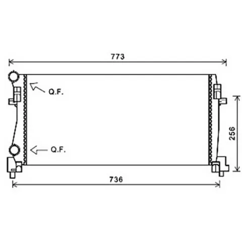 Radiateur de refroidissement moteur pour AUDI A3 3/5 Portes 2012-2016, OEM: 5Q0121251EB, Neuf