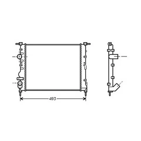 Radiateur de refroidissement moteur pour RENAULT CLIO II ph.1 1998-2001, OEM: 7701352603, Neuf