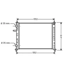 Radiateur de refroidissement moteur pour FIAT MULTIPLA 1998-2004, OEM: 46514417, Neuf