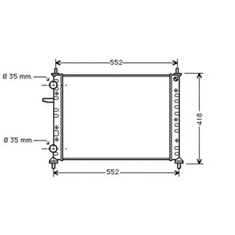 Radiateur de refroidissement moteur pour FIAT MULTIPLA 1998-2004, OEM: 46514417, Neuf