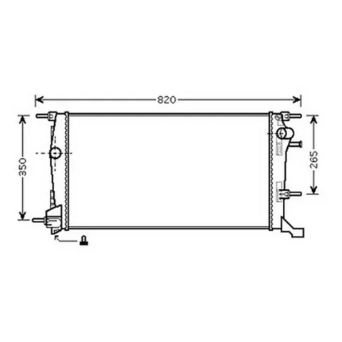 Radiateur de refroidissement moteur pour RENAULT MÉGANE III ph.1 2008-2012, OEM: 214100016R, Neuf