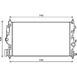 Radiateur de refroidissement moteur pour OPEL ASTRA J 2012-2016, OEM: 1300346, Neuf