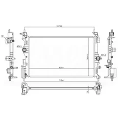 Radiateur de refroidissement moteur pour OPEL CORSA E 2015-2019, OEM: 1300379, Neuf