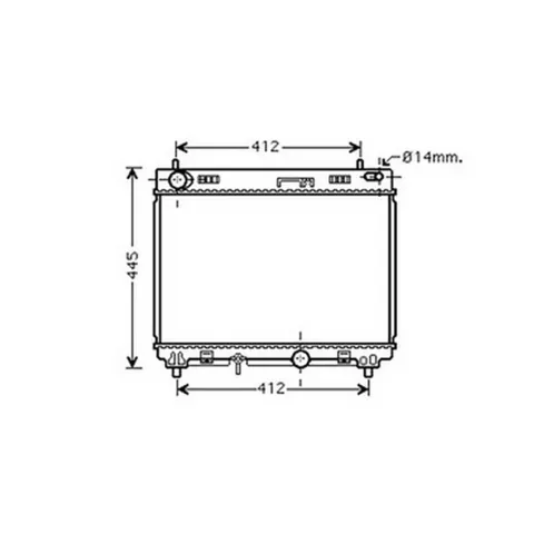 Radiateur de refroidissement moteur pour TOYOTA YARIS II ph.1 2005-2009, OEM: 164000N050, Neuf