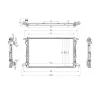 Radiateur de refroidissement moteur pour AUDI A5 II ph.1 2017-2020, OEM: 8W0121251AK, Neuf