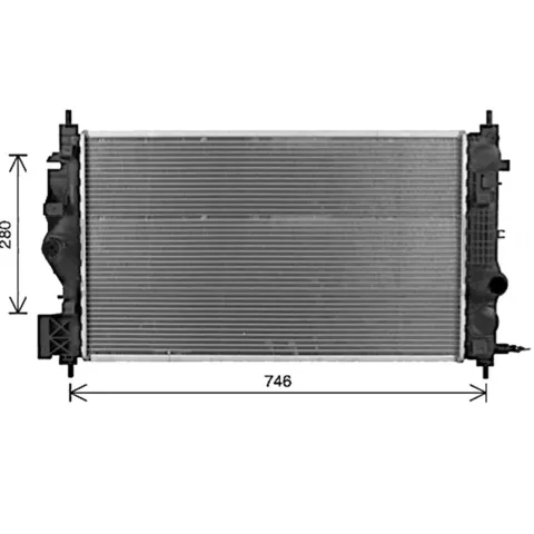 Radiateur de refroidissement moteur pour OPEL ZAFIRA B ph.2 2008-2011, OEM: 1300348, Neuf