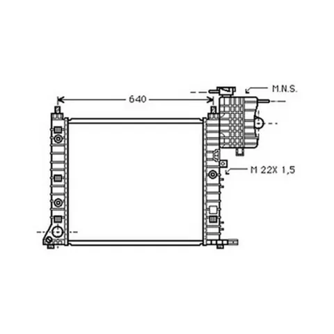 Radiateur de refroidissement moteur pour MERCEDES VITO I 1996-2003 (W638), OEM: 6385011901, Neuf