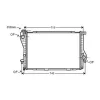 Radiateur de refroidissement moteur pour BMW Serie 5 E39 1995-2000, OEM: 1436063, Neuf