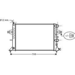 Radiateur de refroidissement moteur pour OPEL ASTRA G 1998-2004, OEM: 93177120, Neuf