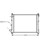 Radiateur de refroidissement moteur pour RENAULT LAGUNA I ph.1 1994-1998, OEM: 7701038237, Neuf