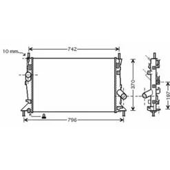 Radiateur de refroidissement moteur pour FORD FOCUS II ph.2 2008-2011, OEM: 1230987, Neuf