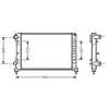 Radiateur de refroidissement moteur pour FIAT DOBLO I ph.1 2001-2005, OEM: 46803039, Neuf