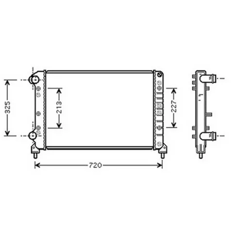 Radiateur de refroidissement moteur pour FIAT DOBLO I ph.1 2001-2005, OEM: 46803039, Neuf
