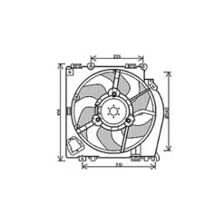 Ventilateur Radiateur moteur pour NISSAN MICRA III (K12) ph.2 2005-2007, OEM: 21481AY610, Neuf