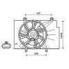Ventilateur Radiateur moteur pour FORD FIESTA Mk6 ph.1 2008-2012, OEM: 1843120, Neuf