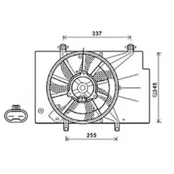 Ventilateur Radiateur moteur pour FORD FIESTA Mk6 ph.1 2008-2012, OEM: 1843120, Neuf