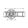 Ventilateur Radiateur moteur pour FIAT PANDA II ph.1 2003-2012, OEM: 46799410, Neuf