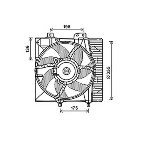 Ventilateur Radiateur moteur pour CITROËN DS3 2010-2016, OEM: 1253H6, Neuf