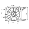 Ventilateur Radiateur moteur pour DACIA LOGAN I ph.1 2005-2008, OEM: 6001550562, Neuf