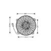 Ventilateur Radiateur moteur pour CITROËN C5 I ph.1 2001-2004, OEM: 9635466180, Neuf